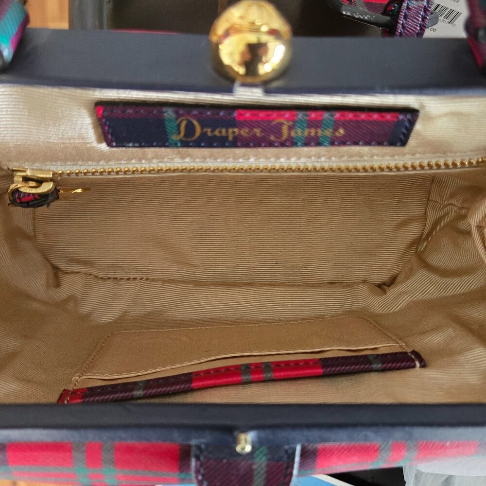Draper James Red Plaid Top Handle Shoulder Bag NWT - Picture 12 of 13